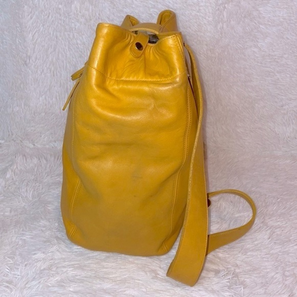 Coach Mustard Leather Backpack - image 6